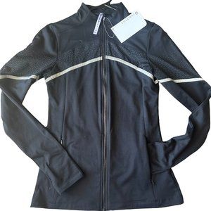 New FABLETICS Reflective Black Athletic Jacket - XS - Perfect for Workouts